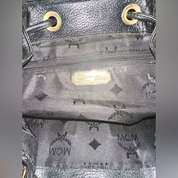 MCM black backpack with gold studs. Gorgeous bag! - Picture 8 of 12